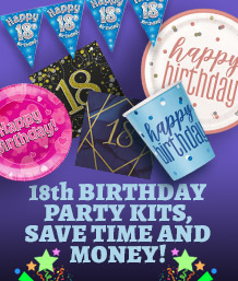 18th Birthday Party Packs - Party Save Smile